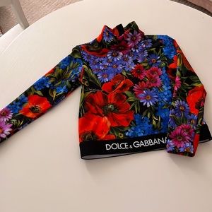 Dolce & gabbana long sleeve floral print top worn once for bday party